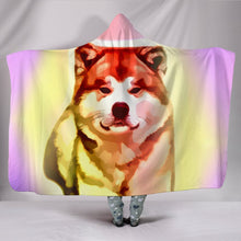 Load image into Gallery viewer, Colorful Akita Dog Print Hooded Blanket-Free Shipping