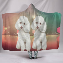 Load image into Gallery viewer, Cute Poodle Dog Print Hooded Blanket-Free Shipping
