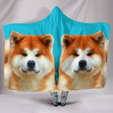 Load image into Gallery viewer, Cute Akita Dog Print Hooded Blanket-Free Shipping