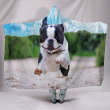 Load image into Gallery viewer, Cute Boston Terrier Print Hooded Blanket-Free Shipping