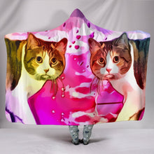 Load image into Gallery viewer, Cute Manx Cat Print Hooded Blanket-Free Shipping