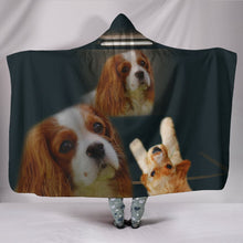 Load image into Gallery viewer, Cavalier King Charles Spaniel Dog Print Hooded Blanket-Free Shipping