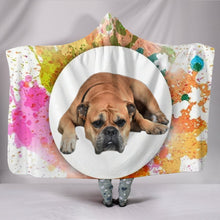 Load image into Gallery viewer, Colorful Bullmastiff Dog Print Hooded Blanket-Free Shipping