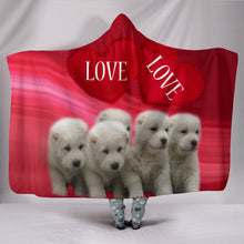 Load image into Gallery viewer, Central Asian Shepherd Puppies Print Hooded Blanket-Free Shipping