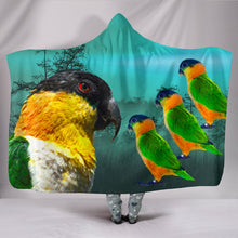 Load image into Gallery viewer, Caique Parrot Print Hooded Blanket-Free Shipping