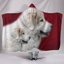 Load image into Gallery viewer, Cute Great Pyrenees Dog Print Hooded Blanket-Free Shipping
