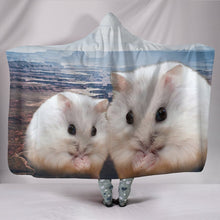 Load image into Gallery viewer, Chinese Hamster Print Hooded Blanket-Free Shipping