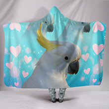 Load image into Gallery viewer, Cockatoo Parrot Print Hooded Blanket-Free Shipping
