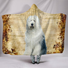 Load image into Gallery viewer, Cute Old English Sheepdog Print Hooded Blanket-Free Shipping