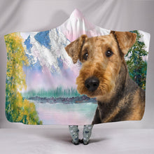 Load image into Gallery viewer, Cute Airedale Terrier Print Hooded Blanket-Free Shipping