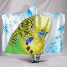 Load image into Gallery viewer, Budgerigar Parrot Print Hooded Blanket-Free Shipping
