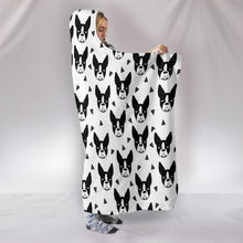 Load image into Gallery viewer, Boston Terrier Pattern Print Hooded Blanket-Free Shipping-Limited Edition