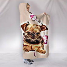 Load image into Gallery viewer, Brussels Griffon Print Hooded Blanket-Free Shipping