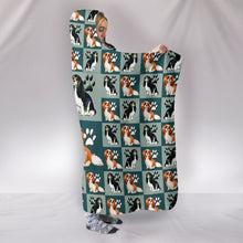 Load image into Gallery viewer, Cavalier King Charles Spaniel Dog Pattern Print Hooded Blanket-Free Shipping