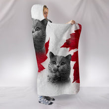 Load image into Gallery viewer, Cute British Shorthair Cat Print Hooded Blanket-Free Shipping