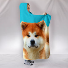 Load image into Gallery viewer, Cute Akita Dog Print Hooded Blanket-Free Shipping
