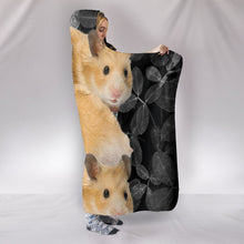 Load image into Gallery viewer, Cute Golden Hamster Print Hooded Blanket-Free Shipping