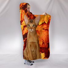 Load image into Gallery viewer, Abyssinian Cat Print Hooded Blanket-Free Shipping