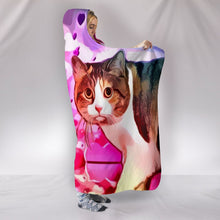 Load image into Gallery viewer, Cute Manx Cat Print Hooded Blanket-Free Shipping