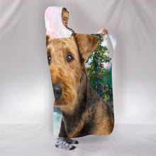 Load image into Gallery viewer, Cute Airedale Terrier Print Hooded Blanket-Free Shipping