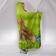 Load image into Gallery viewer, Cute Easter Bunny Print Hooded Blanket-Free Shipping