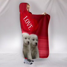 Load image into Gallery viewer, Central Asian Shepherd Puppies Print Hooded Blanket-Free Shipping