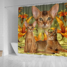 Load image into Gallery viewer, Abyssinian Cat Print Shower Curtains-Free Shipping