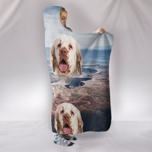 Load image into Gallery viewer, Clumber Spaniel Print Hooded Blanket-Free Shipping