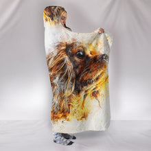 Load image into Gallery viewer, Caveliar King Charles Spaniel Dog Art Print Hooded Blanket-Free Shipping