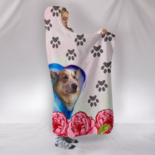 Load image into Gallery viewer, Cardigan Welsh Corgi Paws Print Hooded Blanket-Free Shipping