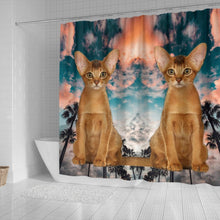 Load image into Gallery viewer, Abyssinian Cat Print Shower Curtains-Free Shipping