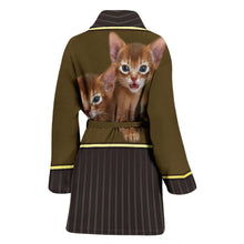 Load image into Gallery viewer, Abyssinian Cat Print Women's Bath Robe-Free Shipping