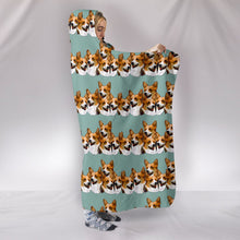 Load image into Gallery viewer, Cardigan Welsh Corgi Dog Pattern Print Hooded Blanket-Free Shipping