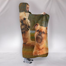 Load image into Gallery viewer, Brussels Griffon family Print Hooded Blanket-Free Shipping