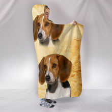 Load image into Gallery viewer, Cute American Foxhound Print Hooded Blanket-Free Shipping