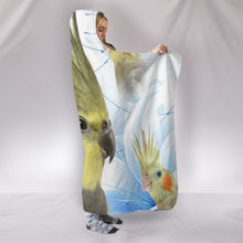 Load image into Gallery viewer, Cockatiel Parrot Print Hooded Blanket-Free Shipping