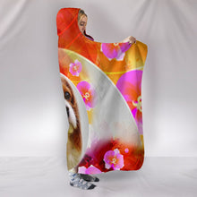 Load image into Gallery viewer, Cavalier King Charles Spaniel Floral Print Hooded Blanket-Free Shipping
