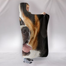 Load image into Gallery viewer, Cute Face Greater Swiss Mountain Dog Print Hooded Blanket-Free Shipping