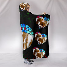 Load image into Gallery viewer, Caveliar King Charles Spaniel Dog In Heart Print Hooded Blanket-Free Shipping