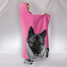 Load image into Gallery viewer, Cute Norwegian Elkhound Print Hooded Blanket-Free Shipping