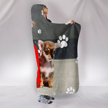 Load image into Gallery viewer, Chihuahua Puppies With Love Heart Print Hooded Blanket-Free Shipping