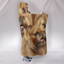 Load image into Gallery viewer, Brussels Griffon Dog Print Hooded Blanket-Free Shipping