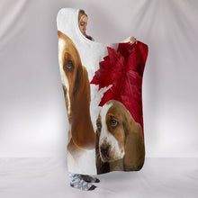 Load image into Gallery viewer, Cute Basset Hound Print Hooded Blanket-Free Shipping