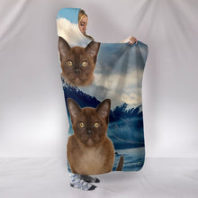 Load image into Gallery viewer, Cute Burmese Cat Print Hooded Blanket-Free Shipping