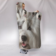 Load image into Gallery viewer, Cute Old English Sheepdog Print Hooded Blanket-Free Shipping