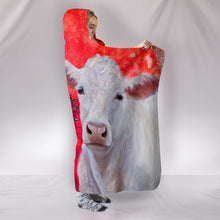 Load image into Gallery viewer, Charolais Cattle Print Hooded Blanket-Free Shipping