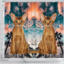Load image into Gallery viewer, Abyssinian Cat Print Shower Curtains-Free Shipping