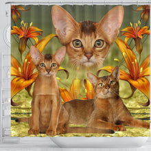 Load image into Gallery viewer, Abyssinian Cat Print Shower Curtains-Free Shipping
