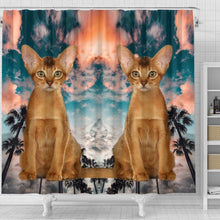 Load image into Gallery viewer, Abyssinian Cat Print Shower Curtains-Free Shipping
