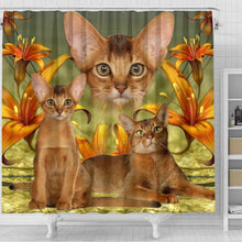 Load image into Gallery viewer, Abyssinian Cat Print Shower Curtains-Free Shipping